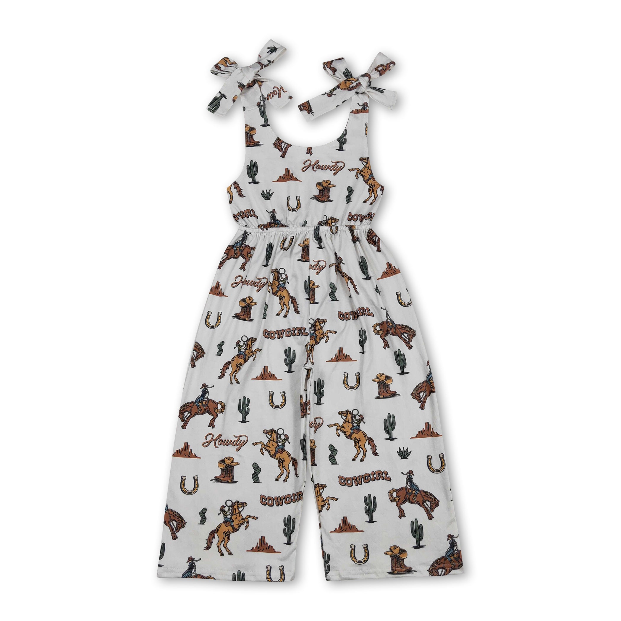 Cactus & Horse Rodeo Western Girls Jumpsuit