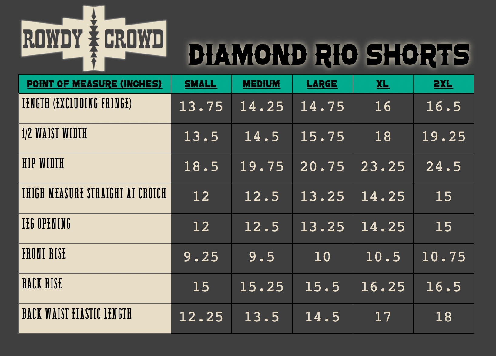 Diamond Rio Shorts Rowdy Crowd Clothing