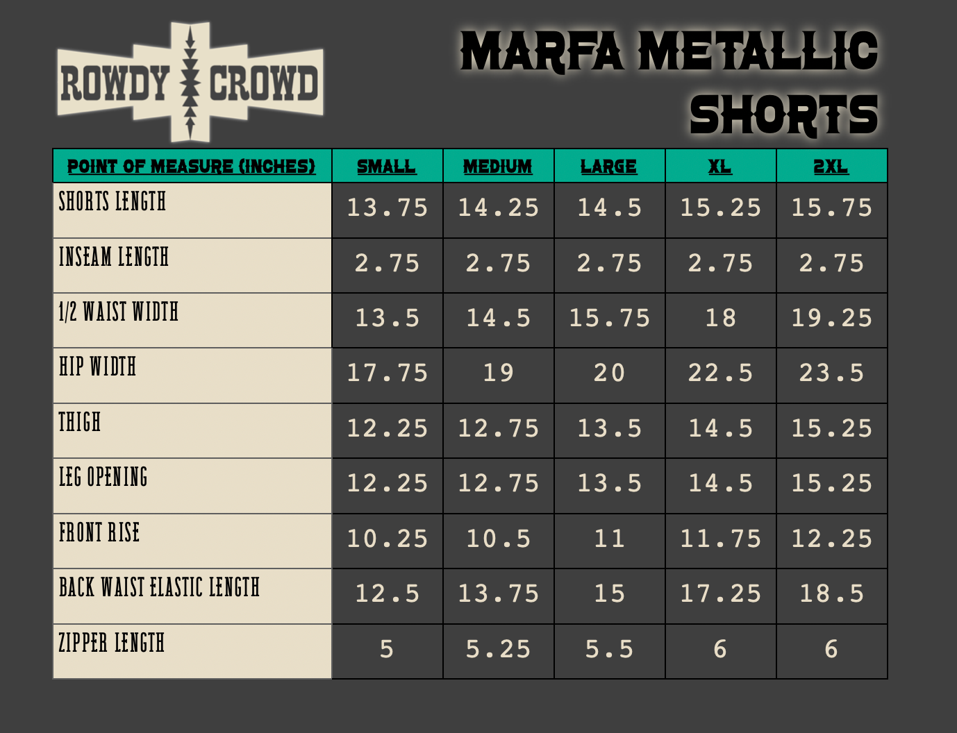 Marfa Metallic Shorts Rowdy Crowd Clothing