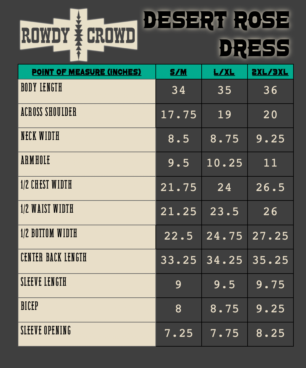 Desert Rose Dress Rowdy Crowd Clothing