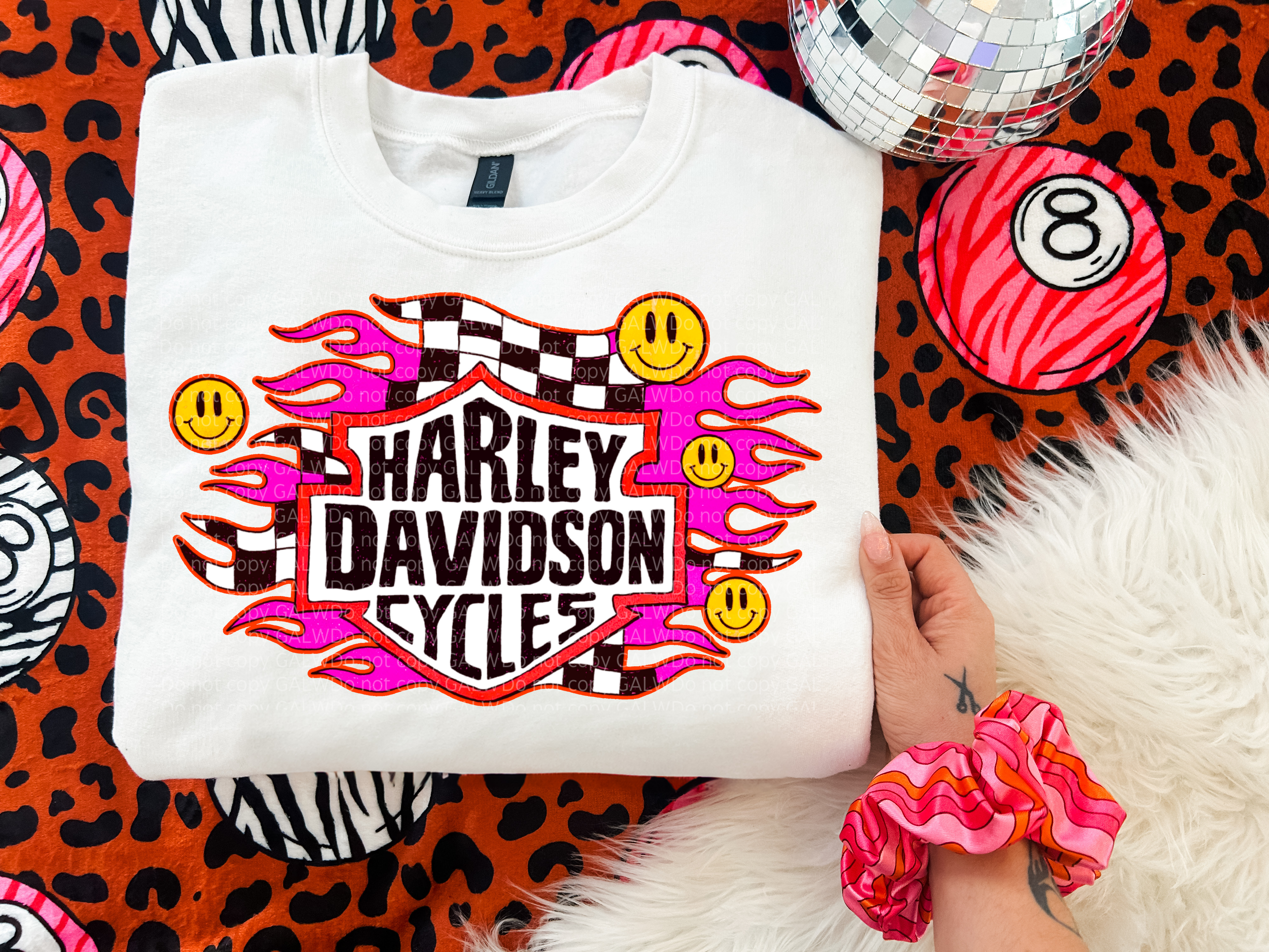 Hot Pink Checker Face Graphic Tee