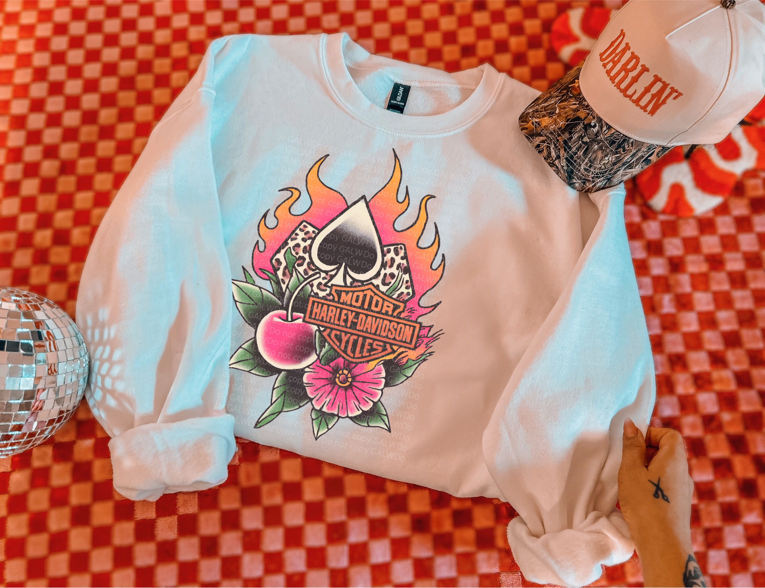 Spade & Cherries Motorcycle Graphic Tee