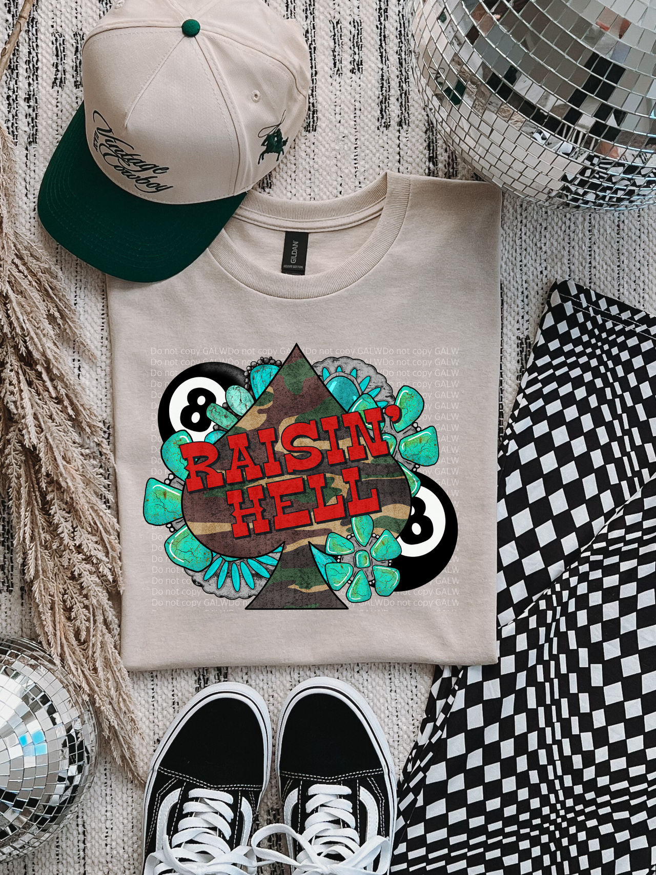 Raising Hell Camo Spade Graphic Tee