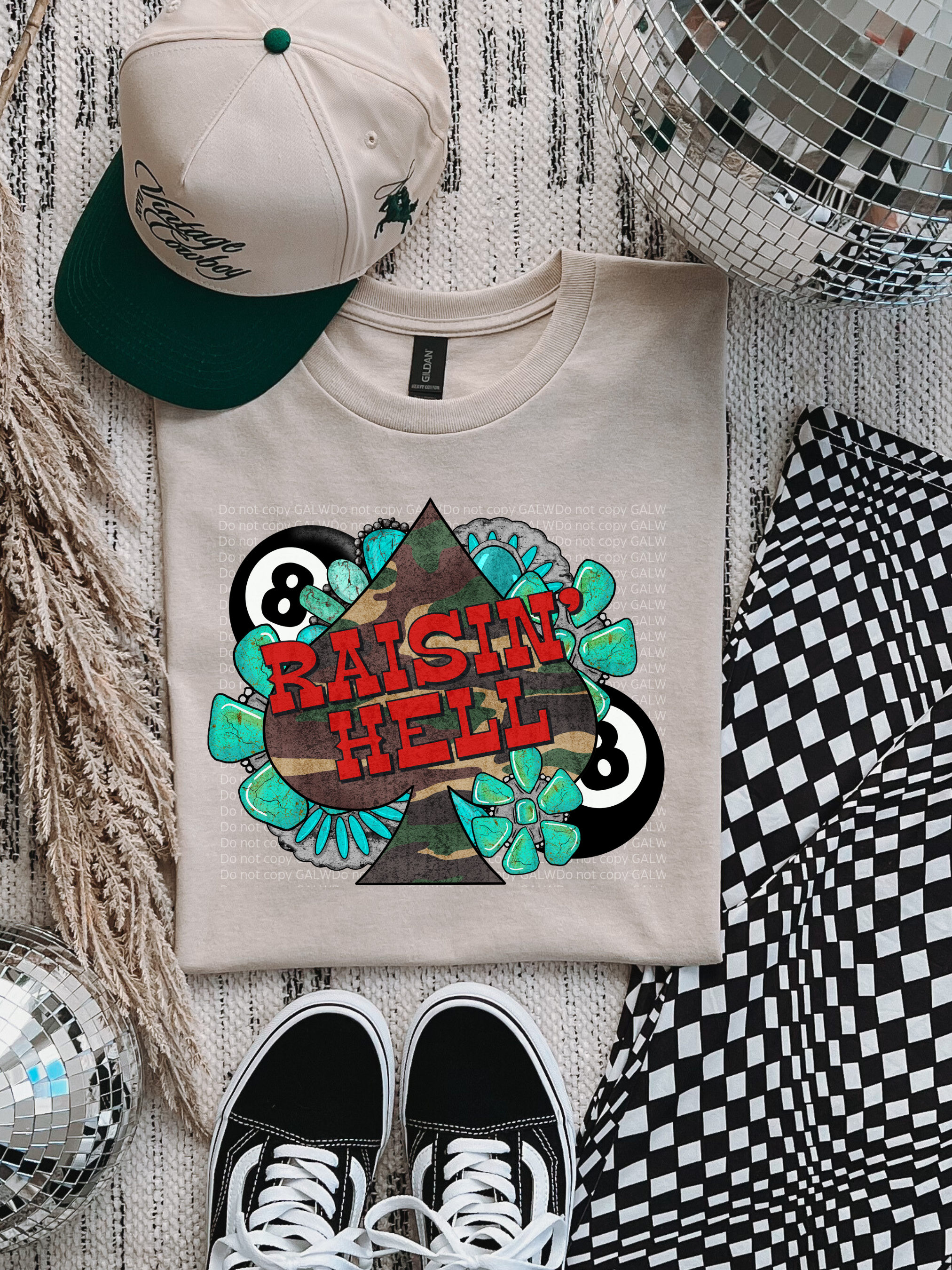 Raising Hell Camo Spade Graphic Tee