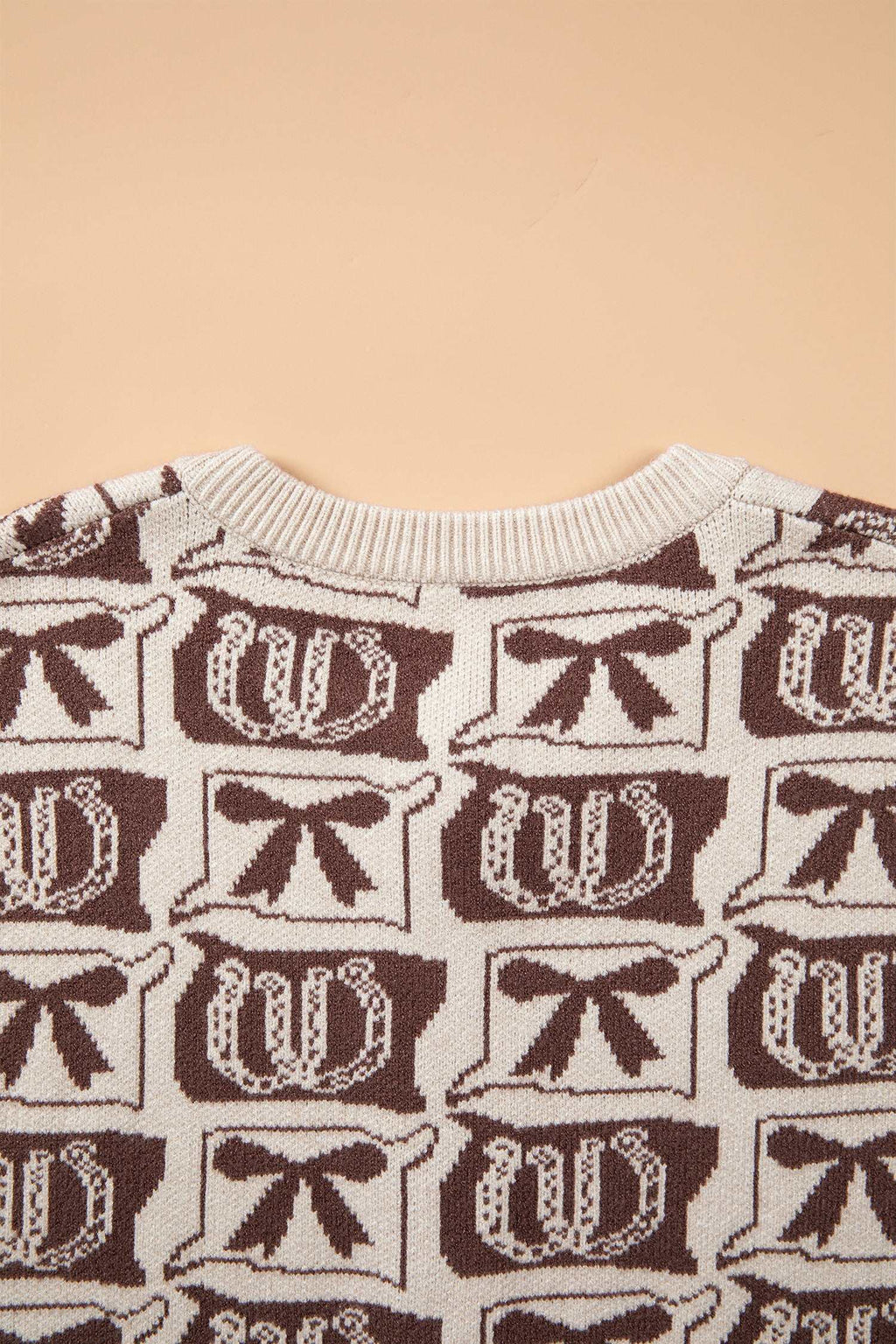 Brown horseshoe sweater vest, view 14