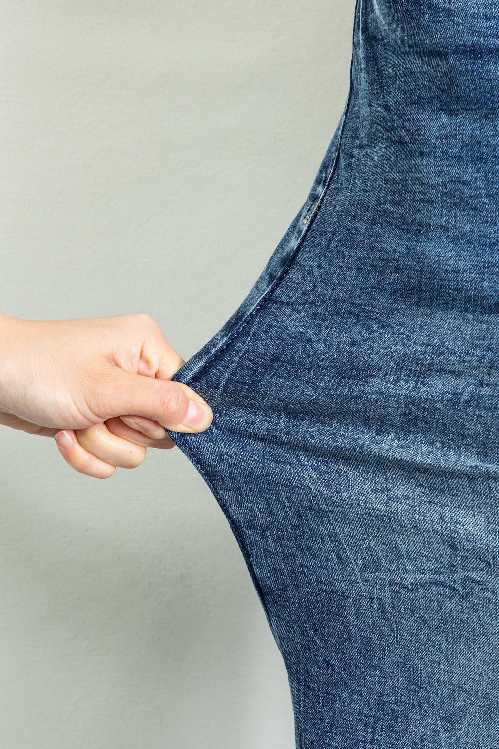 Beau Blue Acid Wash Pocket Detail Flare Jeans BD Boutique