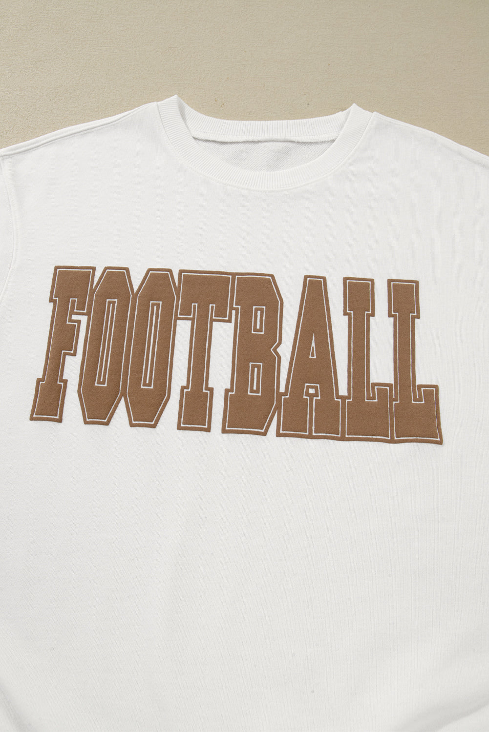 White 3D football sweatshirt, view 5