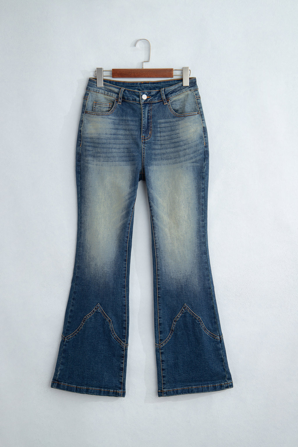 Sail Blue Pocket Detail Flare Leg Jeans Dear-Lover Dropshipping