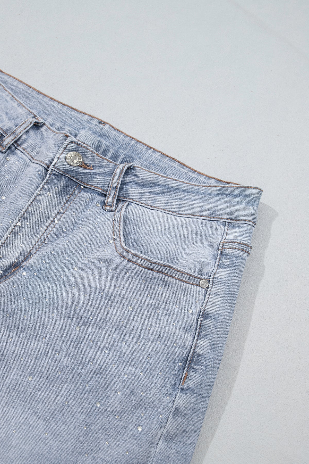 Beau Blue Sparkle Detail Western Casual Shift Jeans BD Collective