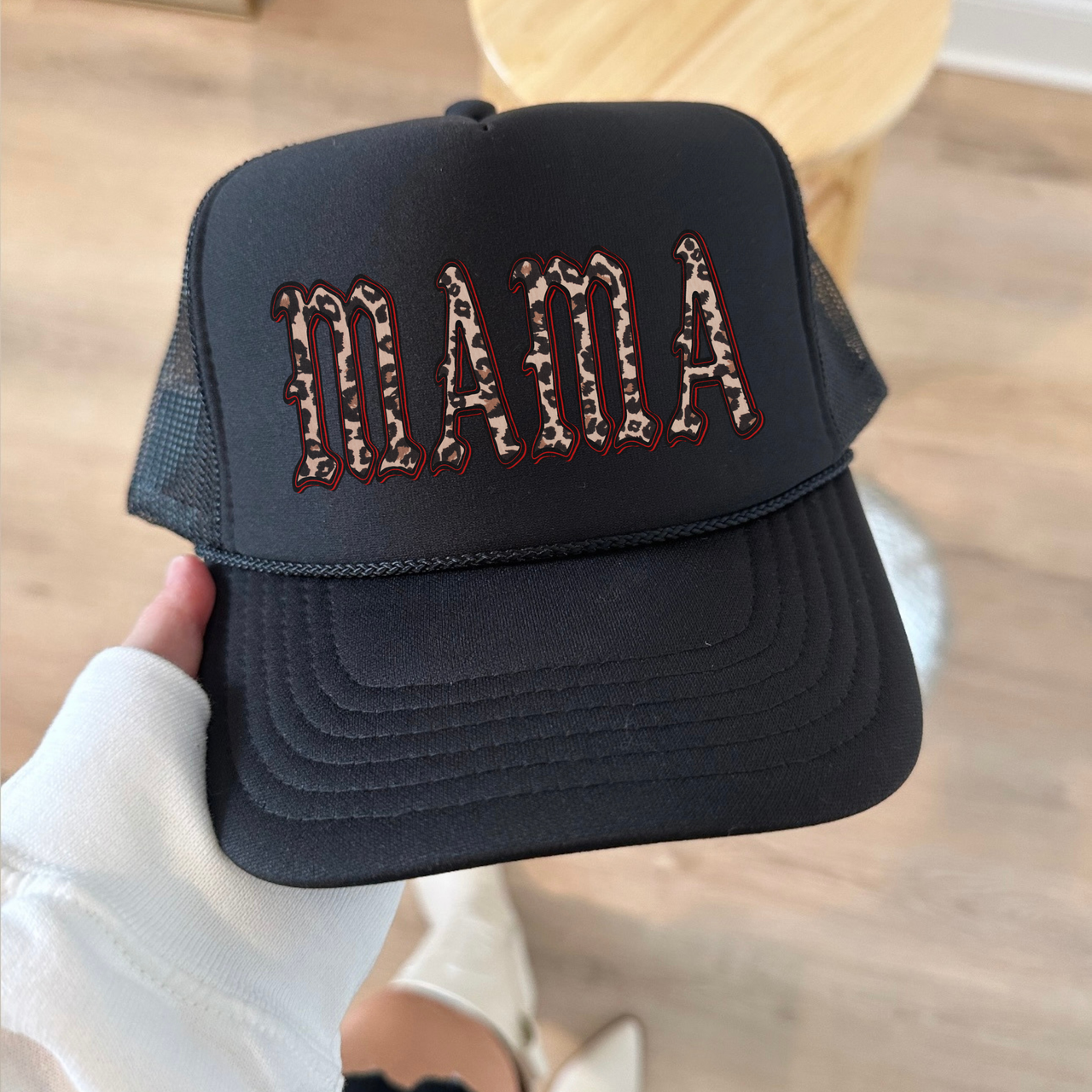 MAMA Leopard Trucker Hat – Trendy Mom Hat