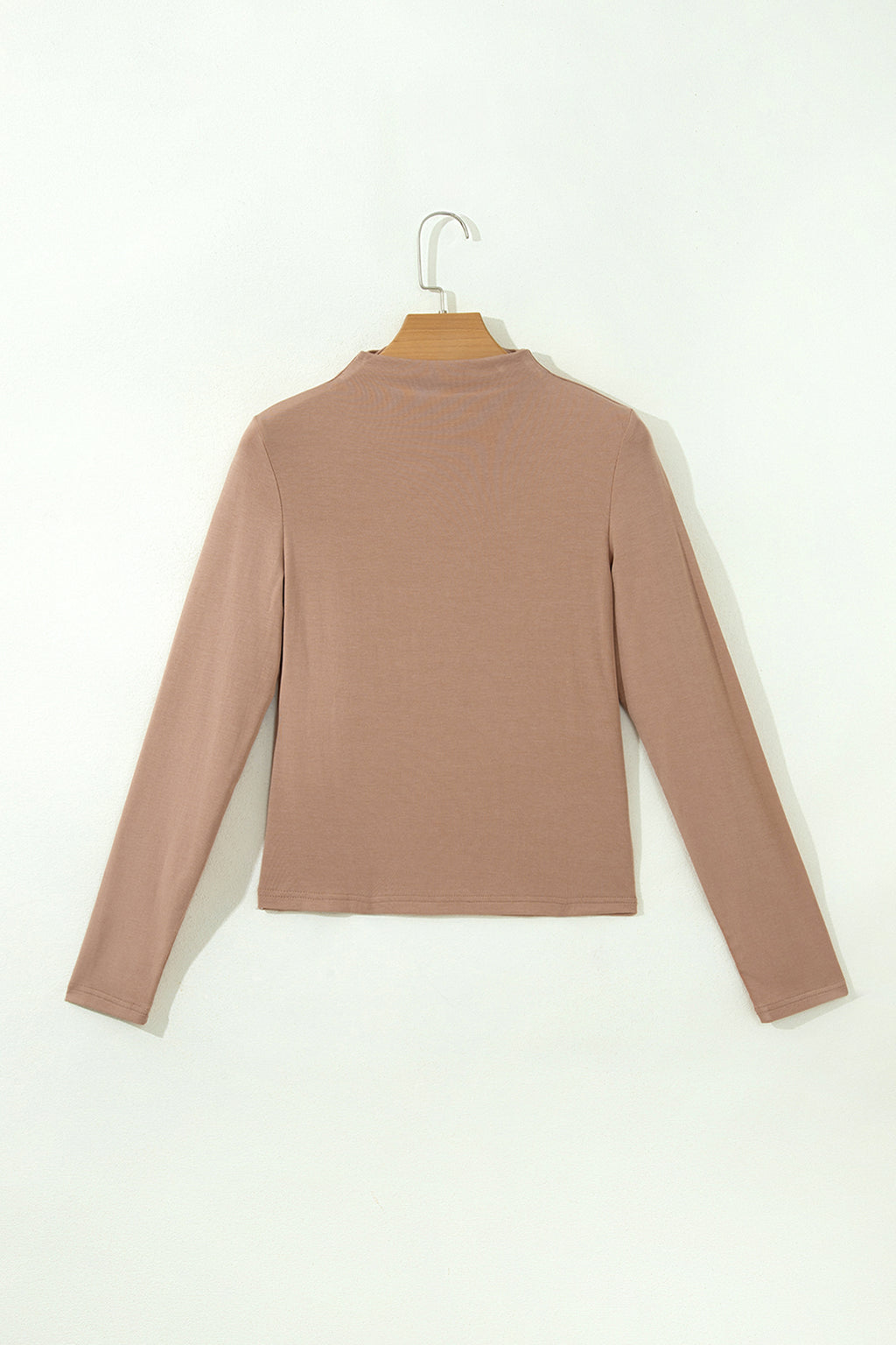 Yellow ribbed high neck top, view 5