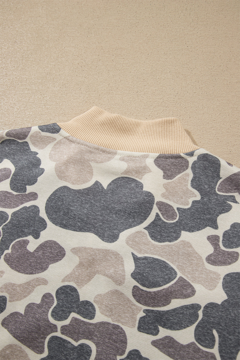 Camo zip bomber sweatshirt, view 12