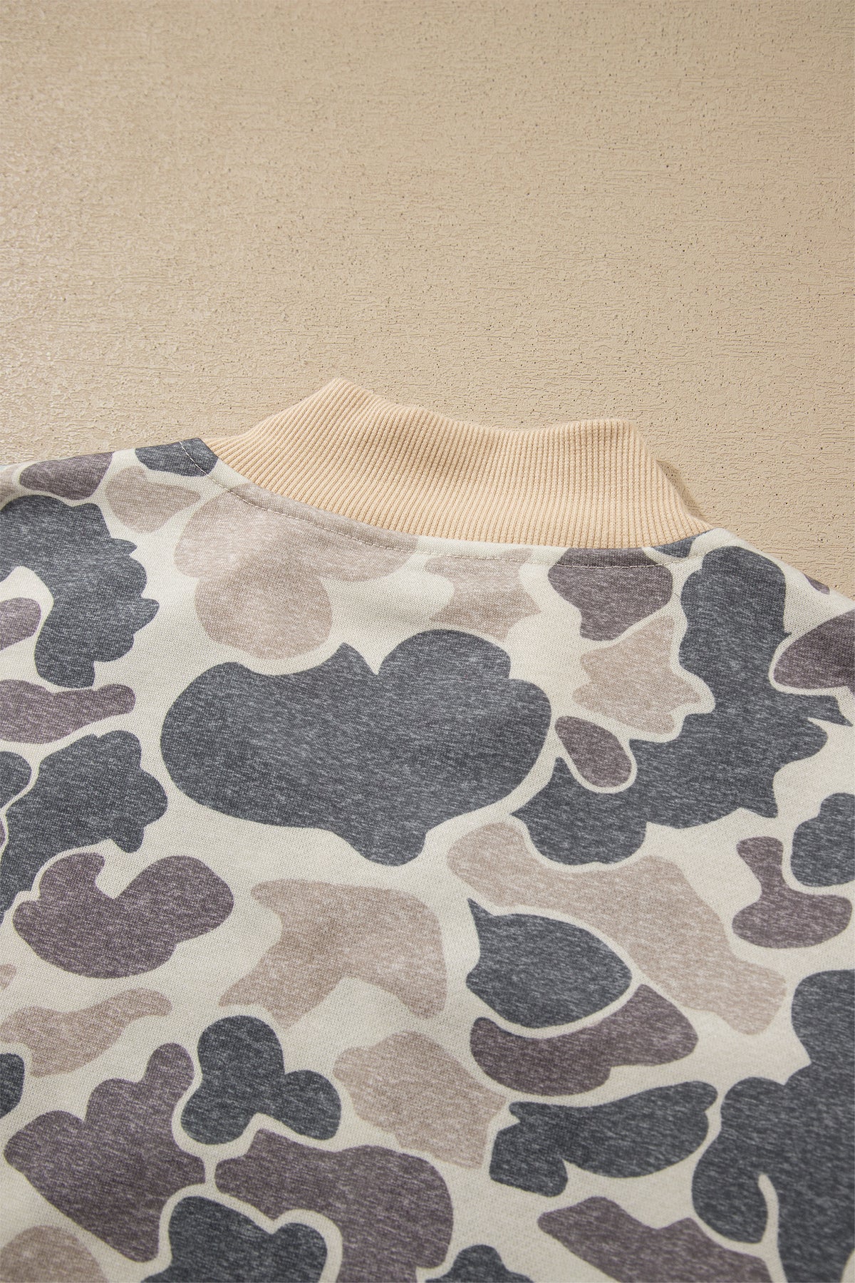 Camo zip bomber sweatshirt, view 12