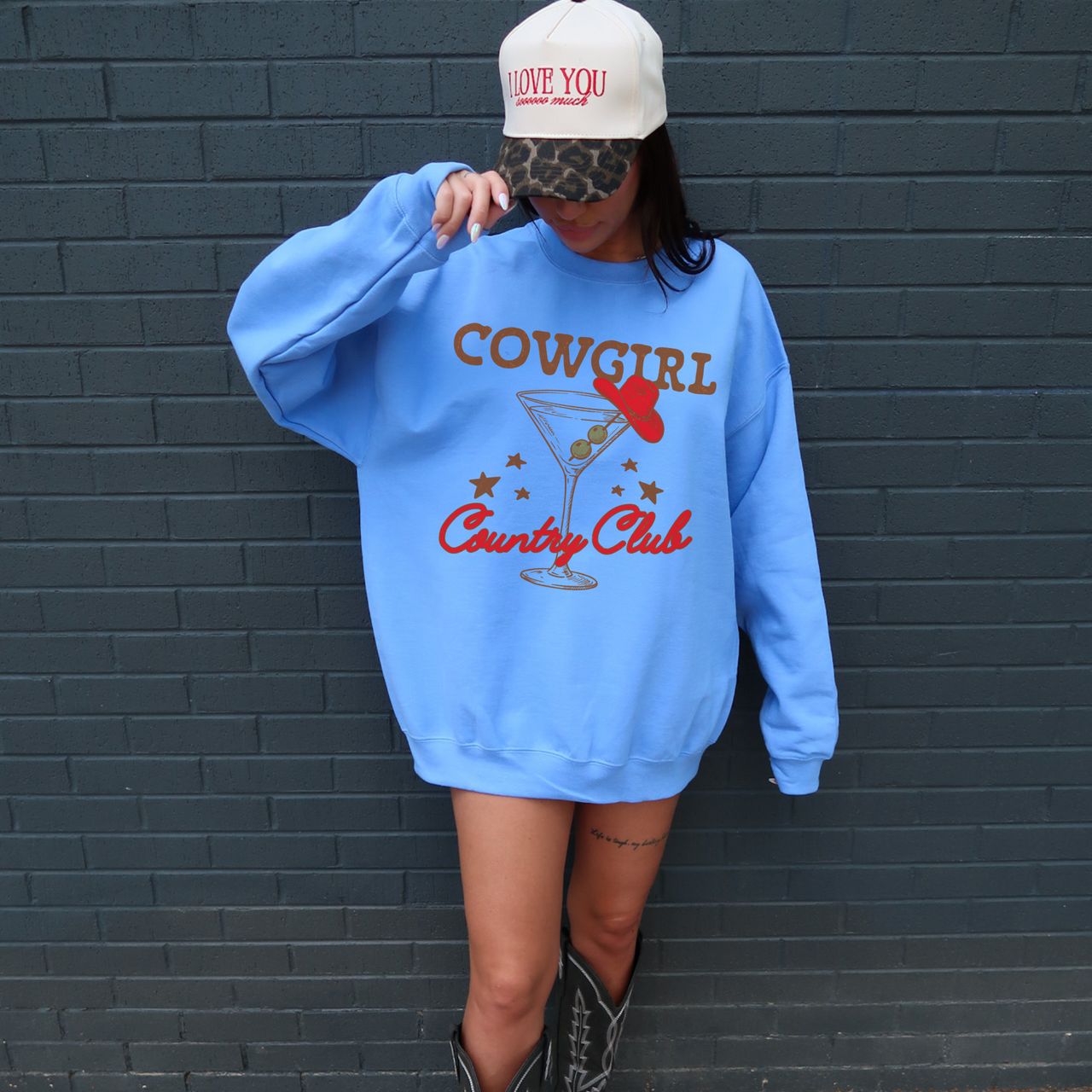 Cowgirl Country Club Sweatshirt – Western Graphic Crewneck