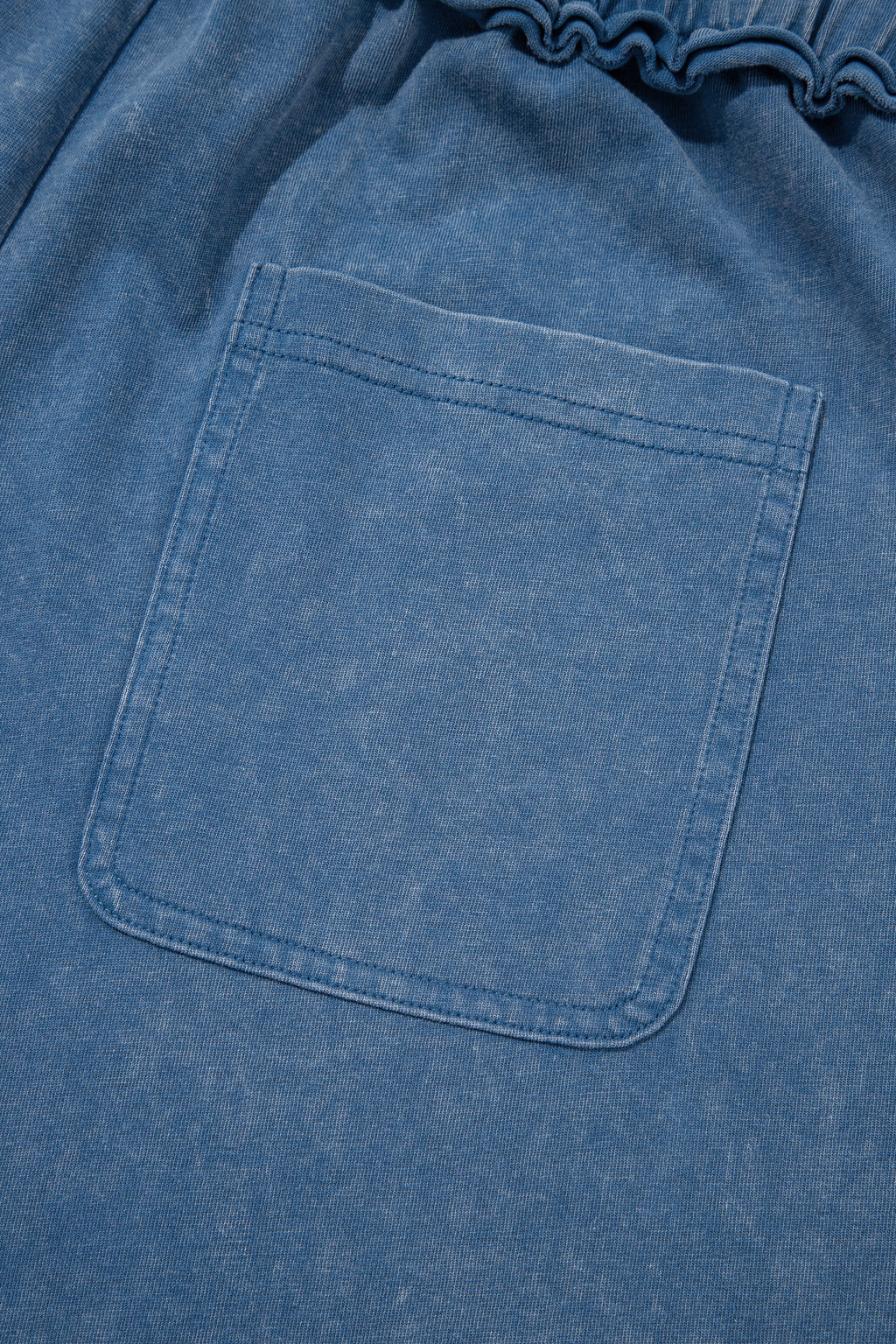 Blue mineral wash flare pants, view 9