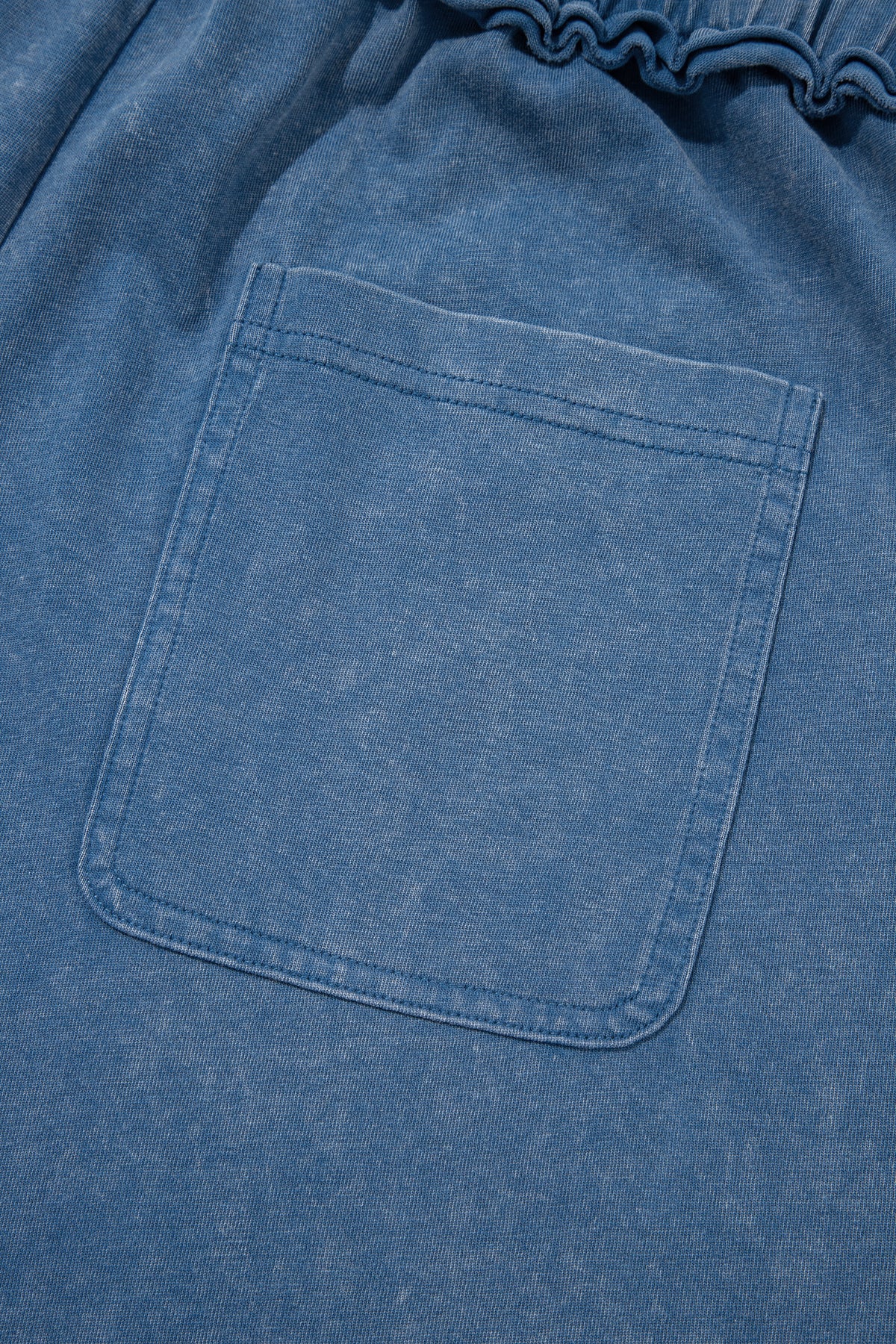 Blue mineral wash flare pants, view 9