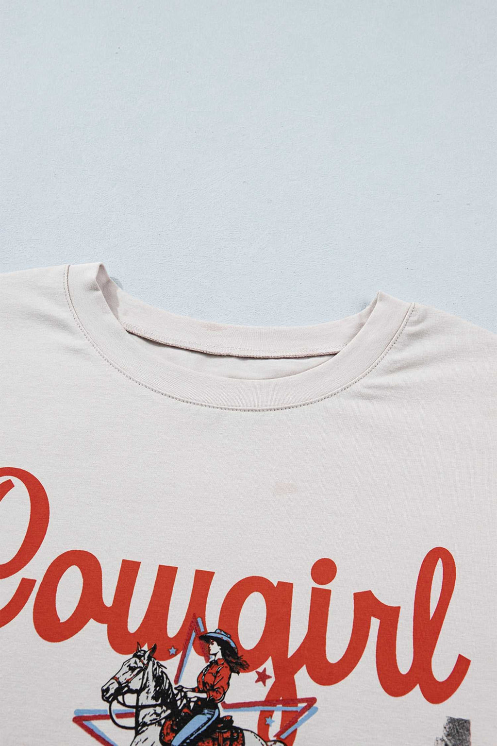 Retro cowgirl ruffle hem tee, view 5
