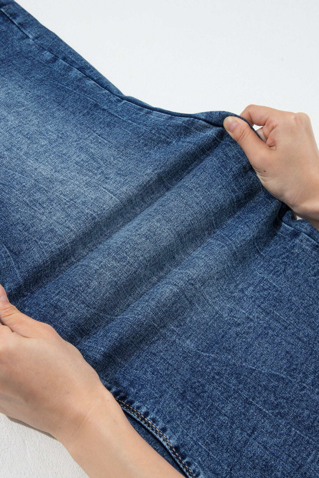 Beau Blue Acid Wash Pocket Detail Flare Jeans BD Boutique