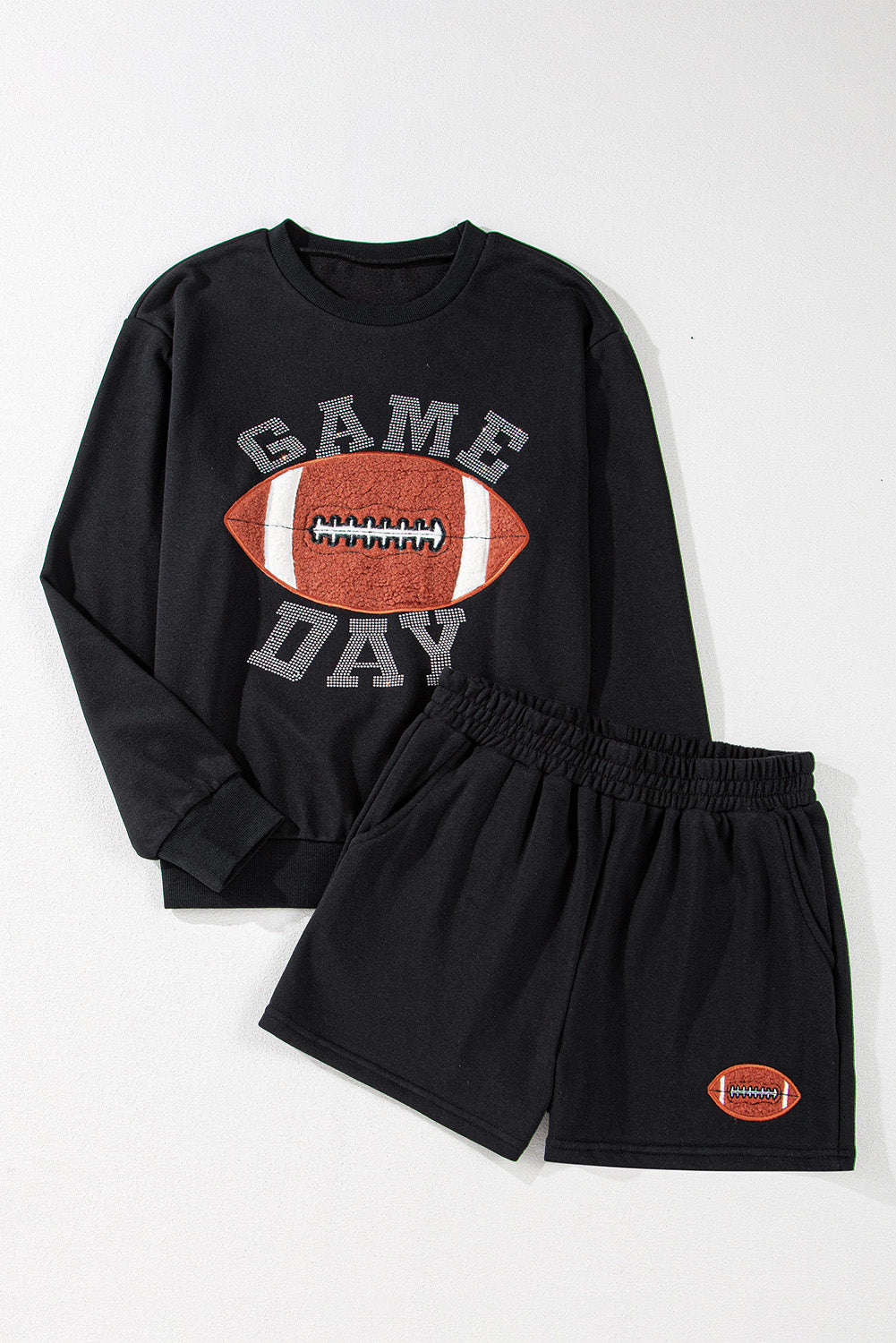 Black game day pullover set, view 5
