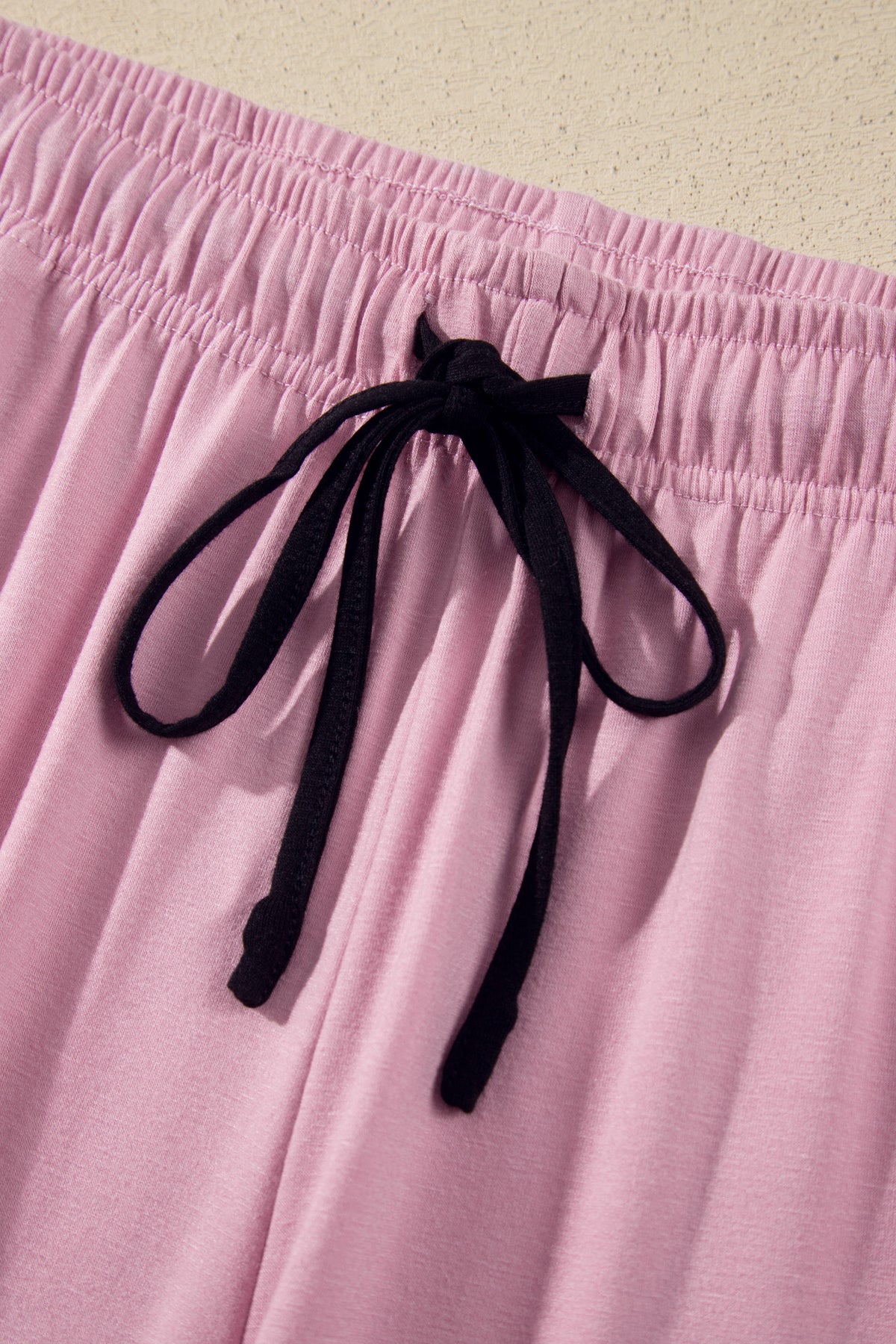 Contrast piping pajama set, view 9