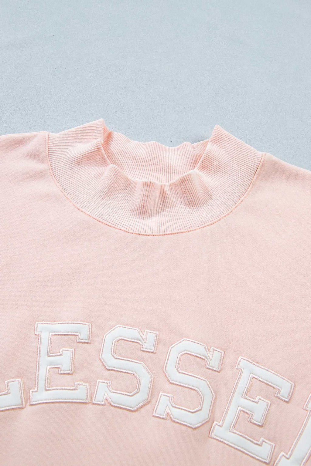 Pink Blessed plus size sweatshirt, view 4