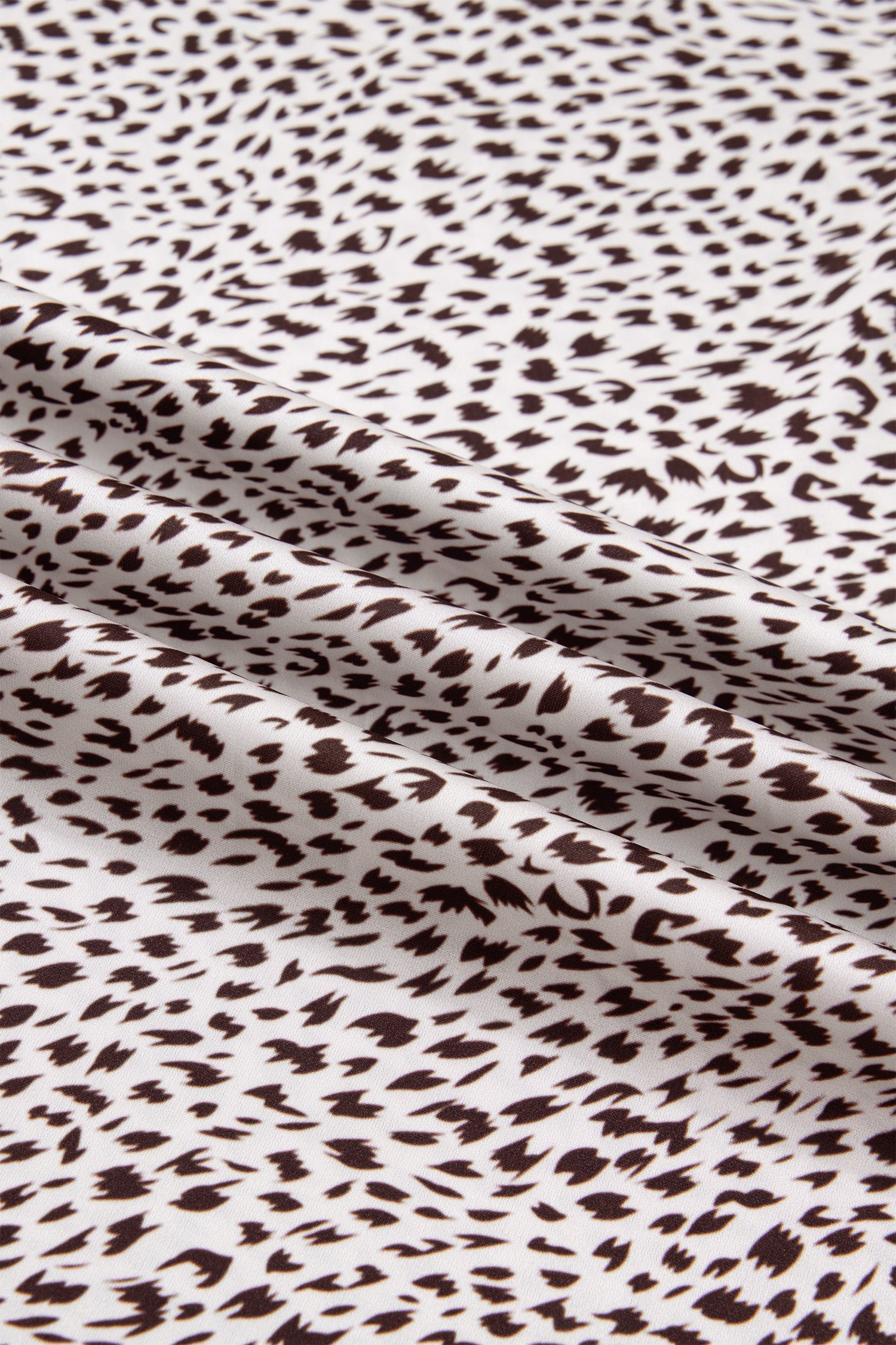 Brown Cheetah Print Trim Split Long Western Skirt
