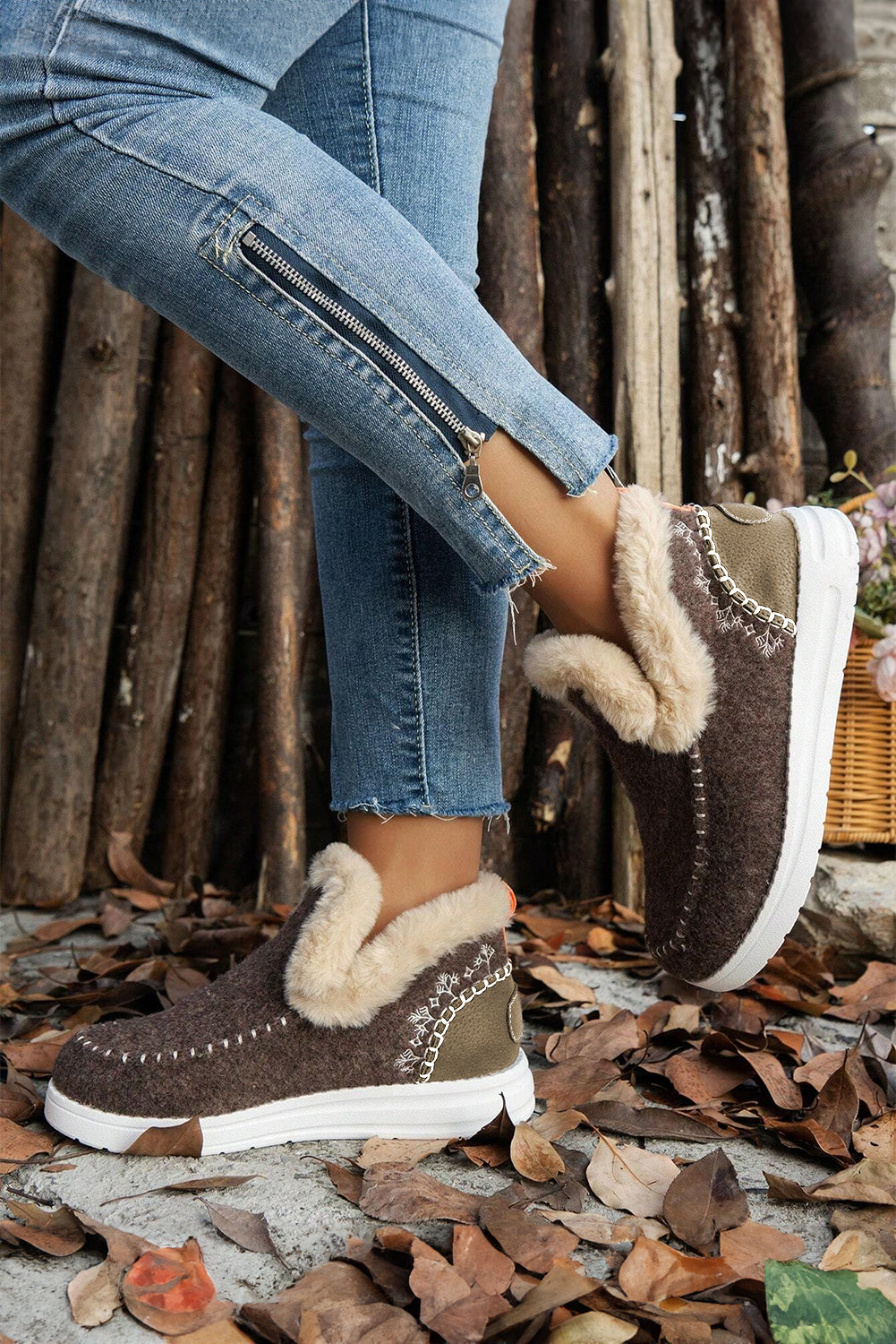 Beige suede ankle boots, view 5