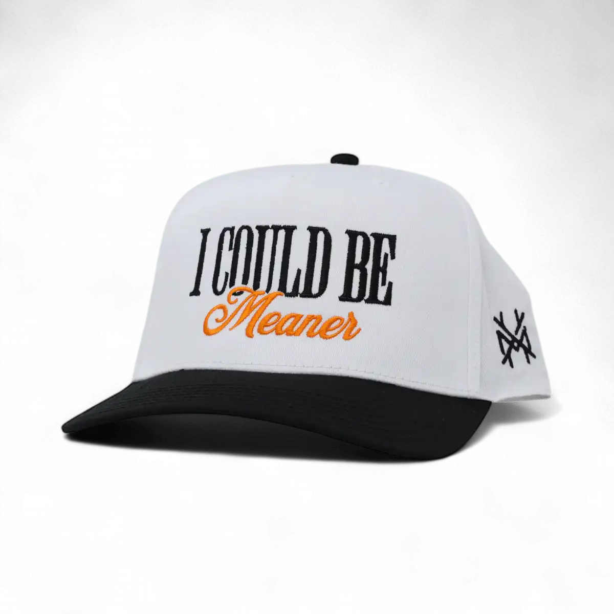 I Could Be Meaner Hat - Retro Black/White