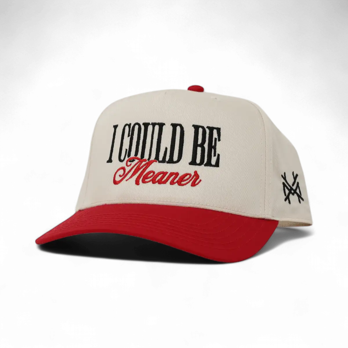 I Could Be Meaner Hat - Retro Red/Natural