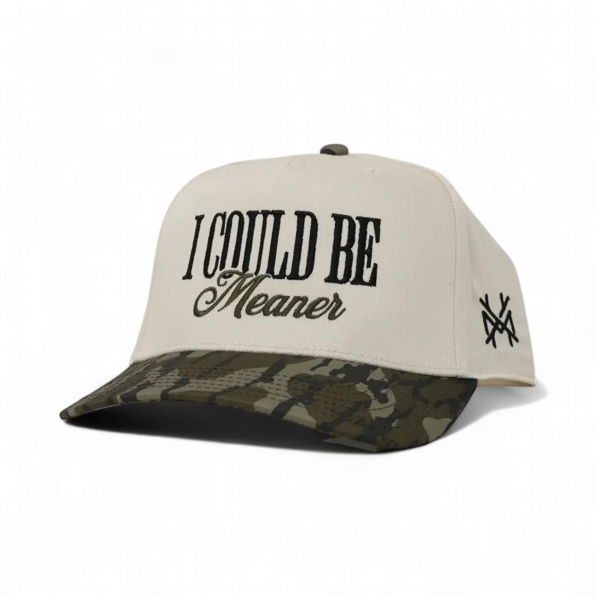 I Could Be Meaner Hat - Retro Bottomland/Khaki