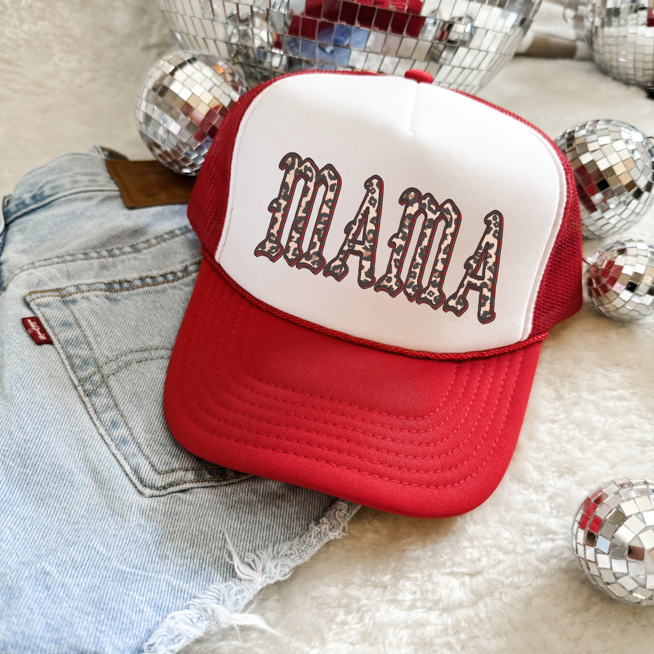 MAMA Leopard Trucker Hat – Trendy Mom Hat