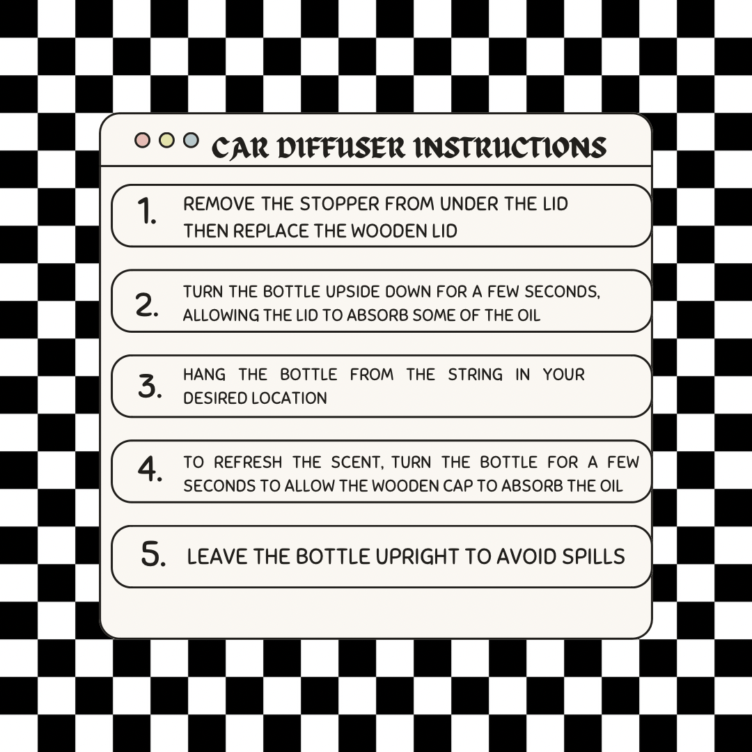 Handmade Western car diffuser with long-lasting fresh scent for cars and small spaces